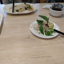 My dining partner's dish after she finished it, while I was still waiting for my pho that never arrived.