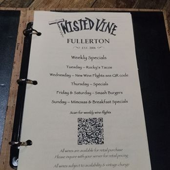 Twisted Vine - Wine Bars Near Me - Fullerton, California Twisted Vine - Wine Bars Near Me - Fullerton, California