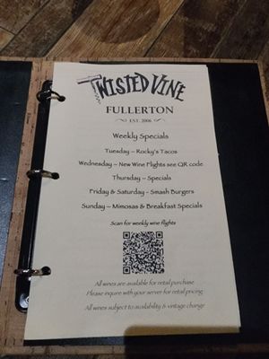 Menu photo 7 Twisted Vine Fullerton, CA Menu photo 7 Twisted Vine Fullerton, CA