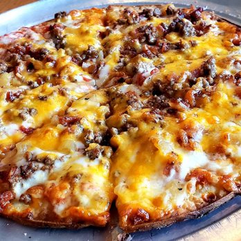 Brooklyn Pizza - Cheeseburger pizza on cauliflower crust (10 inch) - Pizza Near Me - Seminole, Florida Brooklyn Pizza - Cheeseburger pizza on cauliflower crust (10 inch) - Pizza Near Me - Seminole, Florida