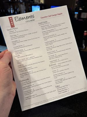 Menu photo 1 Elements Local Bistro Newark, OH