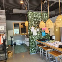 Pressed Hot Yoga and Juice - Zen Lounge & Retail Table
