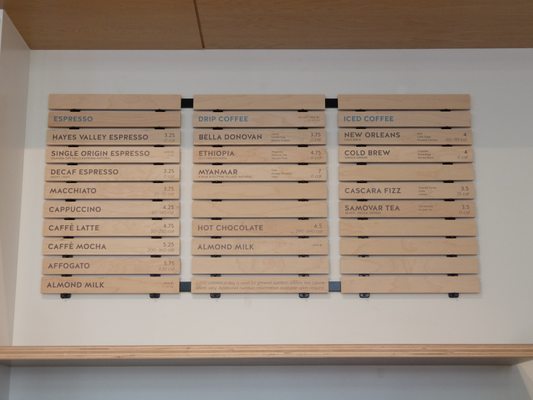 Menu photo 8 Blue Bottle Coffee - Pacific Heights San Francisco, CA Menu photo 8 Blue Bottle Coffee - Pacific Heights San Francisco, CA
