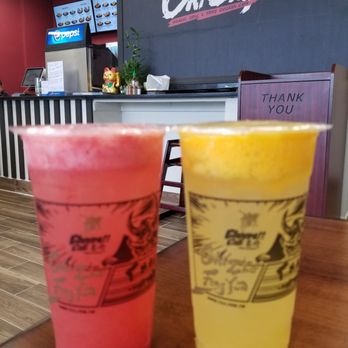 Chi Chop - Calpis Soda Strawberry and Mango. Try these you will not be disappointed! Delicious! - Taiwanese Near Me - Virginia Beach, Virginia Chi Chop - Calpis Soda Strawberry and Mango. Try these you will not be disappointed! Delicious! - Taiwanese Near Me - Virginia Beach, Virginia