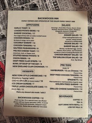 Menu photo 3 Backwoods Inn Santa Clarita, CA Menu photo 3 Backwoods Inn Santa Clarita, CA