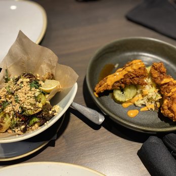 Makers Union - Crispy Brussels Sprouts and Nashville Hot Chicken Tenders - Pubs Near Me - Reston, Virginia Makers Union - Crispy Brussels Sprouts and Nashville Hot Chicken Tenders - Pubs Near Me - Reston, Virginia