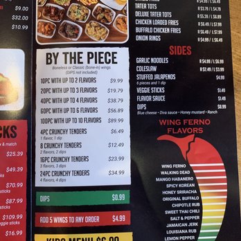 Wing Ferno - Menu - Chicken Wings Near Me - Gardena, California Wing Ferno - Menu - Chicken Wings Near Me - Gardena, California