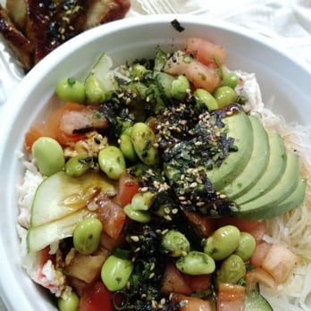 Aloha Cones - California Bowl with side 3 piece Unagi! - Sushi Bars Near Me - Honolulu, Hawaii Aloha Cones - California Bowl with side 3 piece Unagi! - Sushi Bars Near Me - Honolulu, Hawaii