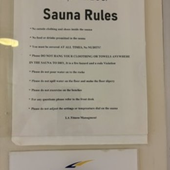 LA Fitness - Sauna Rules - Gyms Near Me - Gaithersburg, Maryland LA Fitness - Sauna Rules - Gyms Near Me - Gaithersburg, Maryland