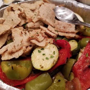 Gyro Bar - Chicken gyro platter with grilled veggies. Great portions. - Greek Near Me - Oceanside, New York