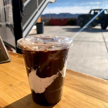 Kona Coffee House - Iced S'mores coffee w/ marshmallow fluff - Food Trucks Near Me