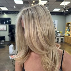 James Mark Salon & Spa - Silky, smooth, and full of shine Blonde perfection that turns heads #JamesMarkSalon #BlondeHair #HairGoals #FreshHair #SalonVibes