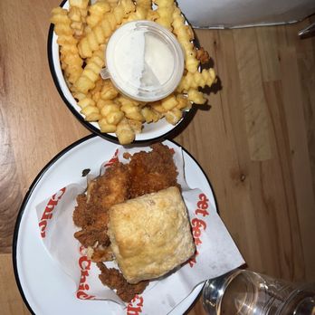 Sweet Chick - Spicy Honey Butter Chicken Biscuit w French Fries - Southern Near Me - New York, New York Sweet Chick - Spicy Honey Butter Chicken Biscuit w French Fries - Southern Near Me - New York, New York