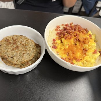 Breakfastology Cafe - Grit bowl with side sausage - Breakfast & Brunch Near Me - Columbus, Georgia Breakfastology Cafe - Grit bowl with side sausage - Breakfast & Brunch Near Me - Columbus, Georgia