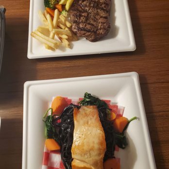 Jackalope's Bar and Grill - Rib eye and Salmon - American Near Me - Fish Camp, California Jackalope's Bar and Grill - Rib eye and Salmon - American Near Me - Fish Camp, California