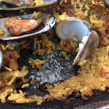 Esteban Restaurant - Seafood Paella burnt. - Spanish Near Me - Monterey, California Esteban Restaurant - Seafood Paella burnt. - Spanish Near Me - Monterey, California
