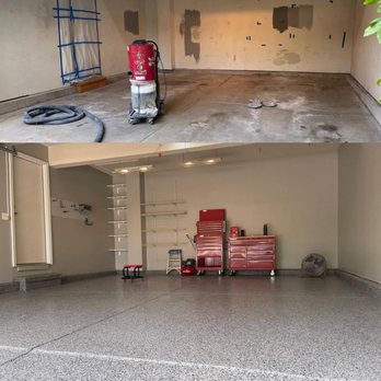 Home Epoxy Solutions - a garage being remodeled - Flooring Near Me Home Epoxy Solutions - a garage being remodeled - Flooring Near Me
