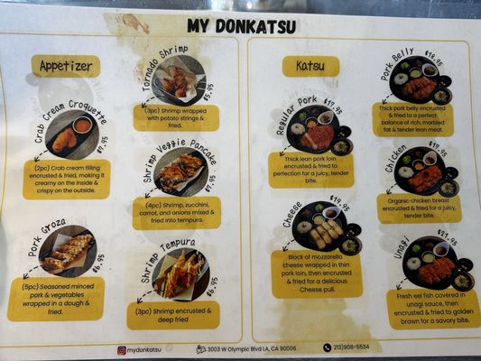 Menu photo 8 My Donkatsu Los Angeles, CA
