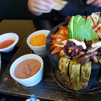 Antojitos Mexicanos Restaurant - The Molcajete. A must get... for 2 to 3 ppl. - Mexican Near Me - Paramount, California