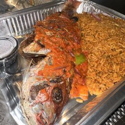 Red snapper and jollof rice Red snapper and jollof rice