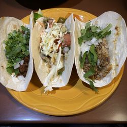 Chela's - Taco Trio ~ Barbacoa, Fish, Carnitas