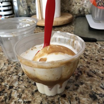 Dairy Queen Grill & Chill - This is a MEDIUM sundae. It melted a little from my drive home but it was only to the top of the cup. - Fast Food Near Me - Virginia Beach, Virginia