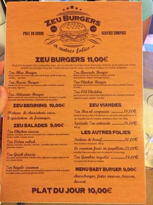 Menu photo 3 Zeu Burgers Aubagne, 13 Menu photo 3 Zeu Burgers Aubagne, 13