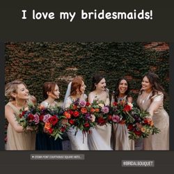 Eden Floral Events - Bridesmaids and their bouquets at The Old Court House in Crown point