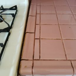 Remaining grease on counter top after cleaning
