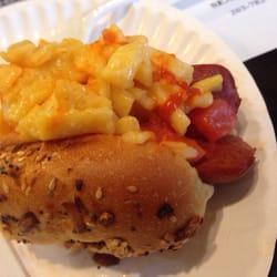 Jake's Diggity Dogs - One third of a Mac and Cheese Dog, yum. Also mochi ice cream
