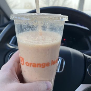 Orange Leaf Frozen Yogurt - Banana, and mandarin orange smoothie - Ice Cream & Frozen Yogurt Near Me - Norwood, Massachusetts Orange Leaf Frozen Yogurt - Banana, and mandarin orange smoothie - Ice Cream & Frozen Yogurt Near Me - Norwood, Massachusetts