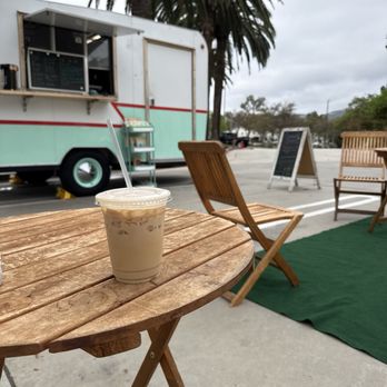 Rusted Iron Coffee Roaster - Seasonal drink banana cream iced latte - Coffee & Tea Near Me - Murrieta, California