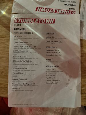 Menu photo 1 Stumbletown Seattle, WA
