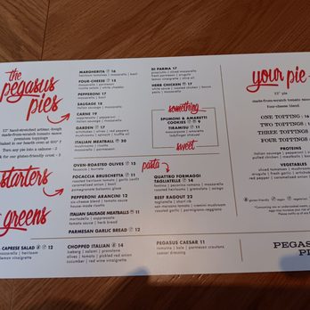 Pegasus Pizza - Menu - Pizza Near Me - Dallas, Texas