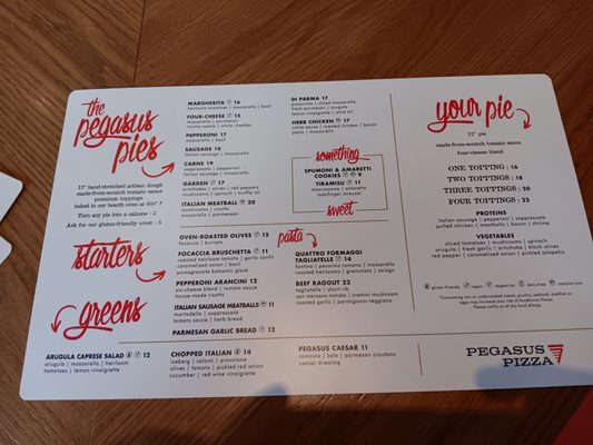 Menu photo 1 Pegasus Pizza Dallas, TX