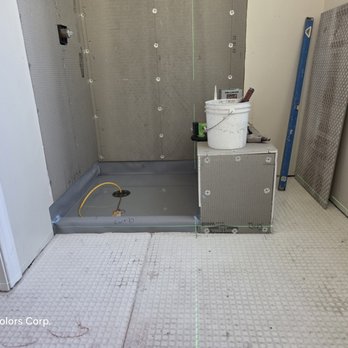 Three Colors Corp - Walls and shower floor inspection stage passed. - Tiling Near Me - Union City, California Three Colors Corp - Walls and shower floor inspection stage passed. - Tiling Near Me - Union City, California