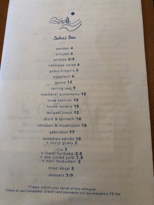 Menu photo 6 Sakai Bar Toronto, ON