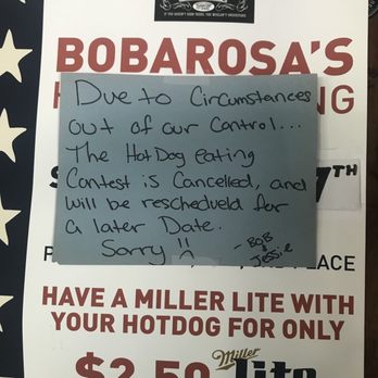 Bobarosa - a sign with a price tag attached to it - Bars Near Me - Del Rio, Tennessee