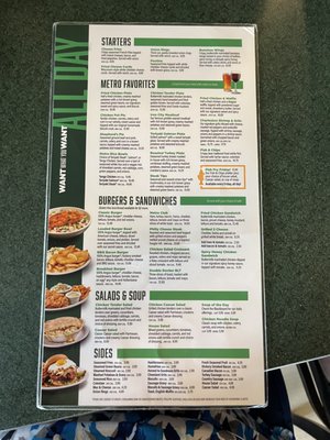 Menu photo 1 Metro Diner Louisville, KY