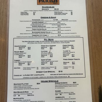 The Parish Cafe - Lunch Menu - Cajun/Creole Near Me - Healdsburg, California The Parish Cafe - Lunch Menu - Cajun/Creole Near Me - Healdsburg, California