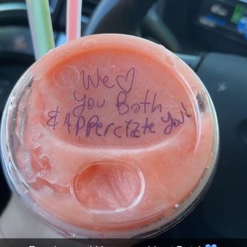 Dutch Bros Coffee - Aftershock Rebel Double Blended w/ a sweet note from my broista - Coffee & Tea Near Me - Las Vegas, Nevada Dutch Bros Coffee - Aftershock Rebel Double Blended w/ a sweet note from my broista - Coffee & Tea Near Me - Las Vegas, Nevada