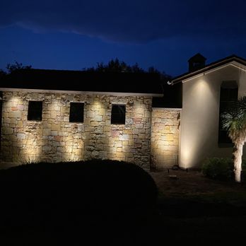 Delta Outdoor Lighting - Sawtooth, Up and Down Lighting on Rustic Facade. - Lighting Fixtures & Equipment Near Me - Georgetown, Texas Delta Outdoor Lighting - Sawtooth, Up and Down Lighting on Rustic Facade. - Lighting Fixtures & Equipment Near Me - Georgetown, Texas