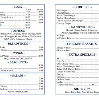 Corner Post Cafe - the menu for the corner post - Pizza Near Me - Colcord, Oklahoma