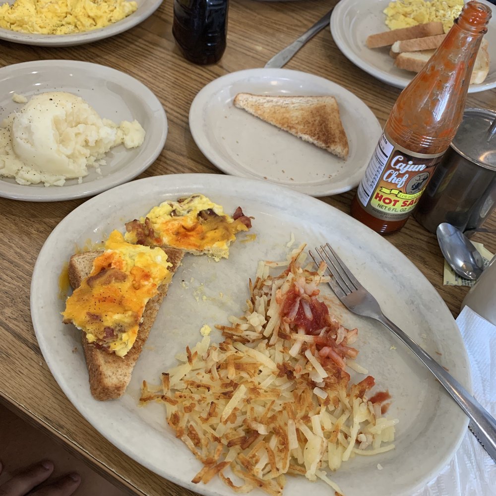 Mom's Cafe - Scramble mix with bacon and wheat toast!! - Breakfast & Brunch Near Me - Carrollton, Texas Mom's Cafe - Scramble mix with bacon and wheat toast!! - Breakfast & Brunch Near Me - Carrollton, Texas