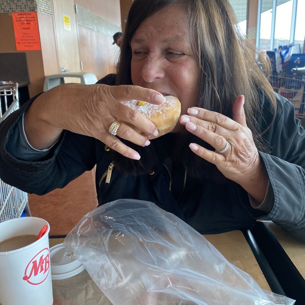 Market Basket - My beatiful wife enjoying a lemon filled donut. - Grocery Near Me - Chelsea, Massachusetts Market Basket - My beatiful wife enjoying a lemon filled donut. - Grocery Near Me - Chelsea, Massachusetts