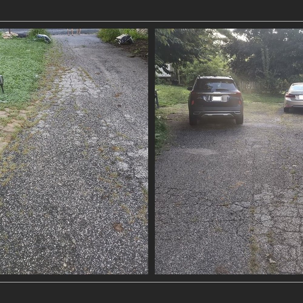 My craptacular driveway before show how damaged it was. My craptacular driveway before show how damaged it was.
