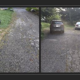 My craptacular driveway before show how damaged it was. My craptacular driveway before show how damaged it was.