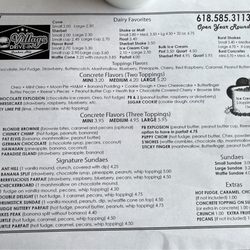 Village Drive-In - Dessert Menu