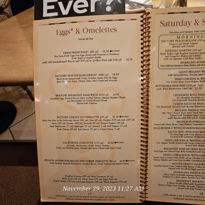 Menu photo 6 The Cheesecake Factory San Antonio, TX