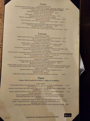 Menu photo 1 Ristorante Carpaccio Menlo Park, CA Menu photo 1 Ristorante Carpaccio Menlo Park, CA